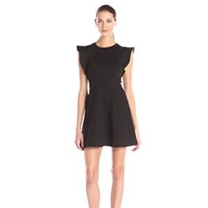 BCBGeneration Women's Ponte Flutter Sleeve Dress - Size 4